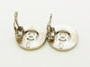 Vintage Chanel earrings CC logo silver color