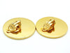 Vintage Chanel earrings CC logo black gold