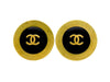 Vintage Chanel earrings CC logo black color