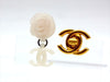 Vintage Chanel earrings camellia CC logo dangle