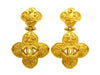 Vintage Chanel earrings CC logo clover dangle