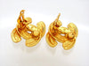 Vintage Chanel earrings CC logo quilted double C