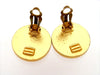 Vintage Chanel earrings CC logo red round