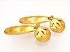 Vintage Chanel earrings CC logo gold bar dangle