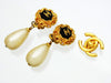 Vintage Chanel earrings pearl dangle