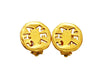 Vintage Chanel earrings logo round