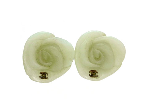 Vintage Chanel earrings CC logo camellia