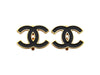Vintage Chanel earrings CC logo black