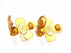 Vintage Chanel earrings clover gold tone