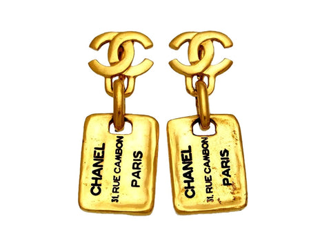 Vintage Chanel earrings CC logo as seen in pretty little liars
