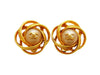 Vintage Chanel earrings CC logo pearl round