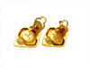 Vintage Chanel earrings CC logo rhombus rhinestone