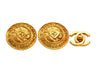 Vintage Chanel earrings CC logo round large