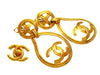 Vintage Chanel earrings CC logo drop dangle