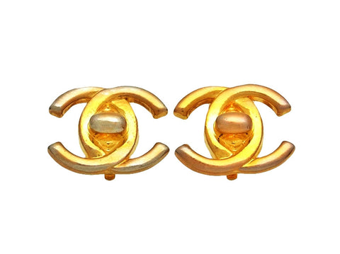 Vintage Chanel earrings CC turnlock logo double C