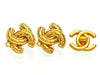 Vintage Chanel earrings quilted CC logo double C