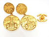 Vintage Chanel earrings CC logo medallion dangle