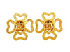 Vintage Chanel earrings CC logo clover