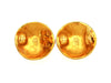 Vintage Chanel earrings CC logo round white stone