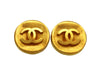 Vintage Chanel earrings CC logo round large