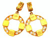 Vintage Chanel earrings CC logo pearl hoop dangle