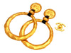 Vintage Chanel earrings hoop dangle as seen on Beyonce