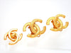 Authentic vintage Chanel earrings gold CC logo