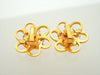 Authentic vintage Chanel earrings gold flower with CC logo