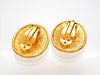 Authentic vintage Chanel earrings gold angel medal