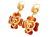 Authentic vintage Chanel earrings Tortoiseshell clover CC logo heart dangled