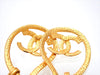 Authentic vintage Chanel earrings Round Cross clip Teardrop Hoop CC logo dangled
