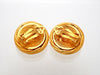 Authentic vintage Chanel earrings Round Rope CC logo