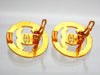 Authentic vintage Chanel earrings  turnlock CC logo Round Frame