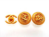Authentic vintage Chanel earrings Round Rope CC logo