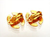 Authentic vintage Chanel earrings Gold CC Logo Double C