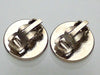 Authentic vintage Chanel earrings Silver Black Round CC logo