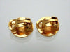 Authentic vintage Chanel earrings Black Gold CC logo Round