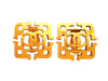 Authentic vintage Chanel earrings gold CC logo Decorative Square