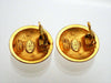 Authentic vintage Chanel earrings CC logo Round