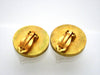 Authentic vintage Chanel earrings Gold CC logo Round