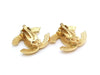 Authentic vintage Chanel earrings gold CC