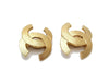 Authentic vintage Chanel earrings gold CC