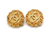 Authentic vintage Chanel earrings gold CC small round