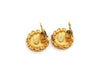 Authentic vintage Chanel earrings gold CC small round