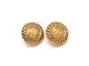 Authentic vintage Chanel earrings gold COCO logo round small
