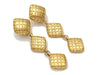 Authentic vintage Chanel earrings gold triple rhombus long sale
