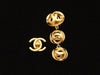 Authentic vintage Chanel earrings swing triple CC logo ball dangle