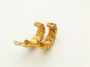 Authentic vintage Chanel earrings gold CC black plastic quad dangle