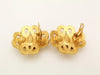Authentic vintage Chanel earrings gold CC flower large clip on