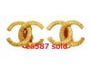 Vintage Chanel earrings CC logo notched